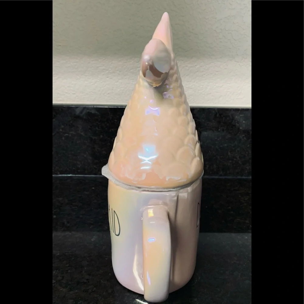 RAE DUNN-Iridescent Mermaid Hair/Don’t Care Topper Mug 🧜🏼‍♀️ - Picture 2 of 3